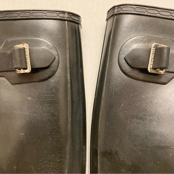Hunter Original Tall Rain Boot in Dark Blue Size 9 - Picture 4 of 9